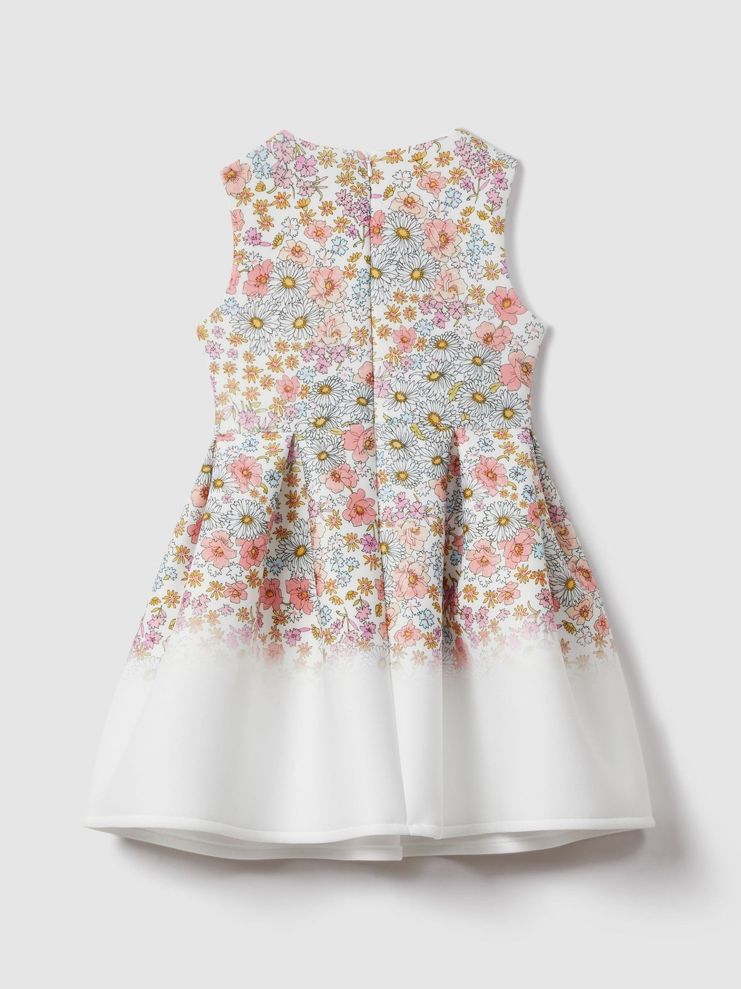 Dsiney Kidz - Reiss Pink Print Emmie 4-9 yrs Floral Scuba Bow Fit-and-Flare Dress image 4