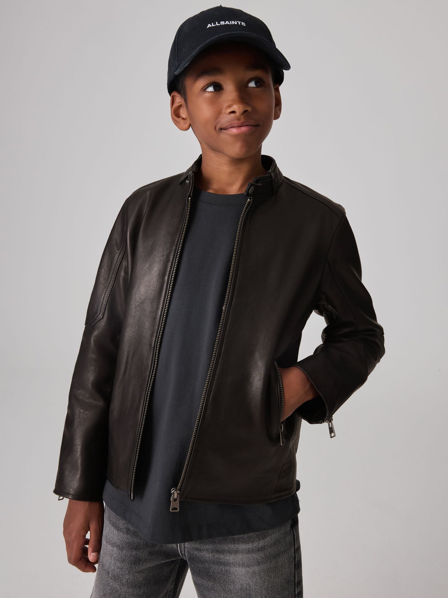 Dsiney Kidz - smALLSAINTS Black Cora Genuine Jacket image 1