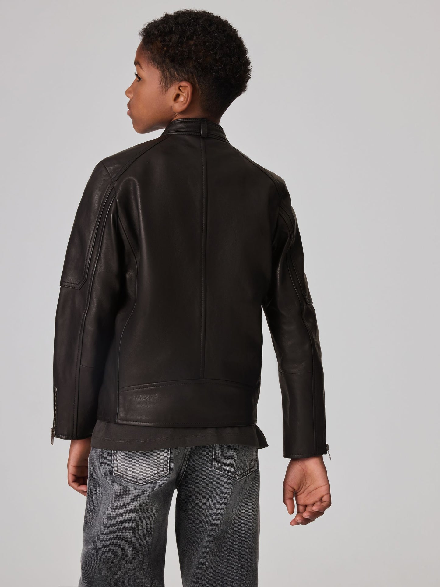 Dsiney Kidz - smALLSAINTS Black Cora Genuine Jacket image 2
