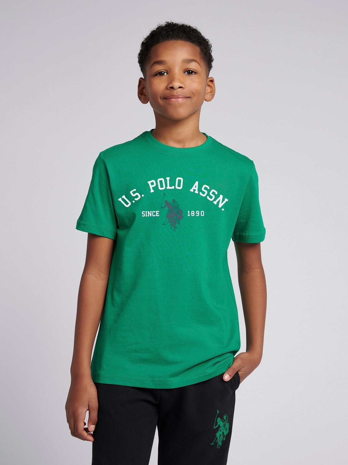 Dsiney Kidz - U.S. Polo Assn. Grass Green Double Horsemen T-Shirt image 1