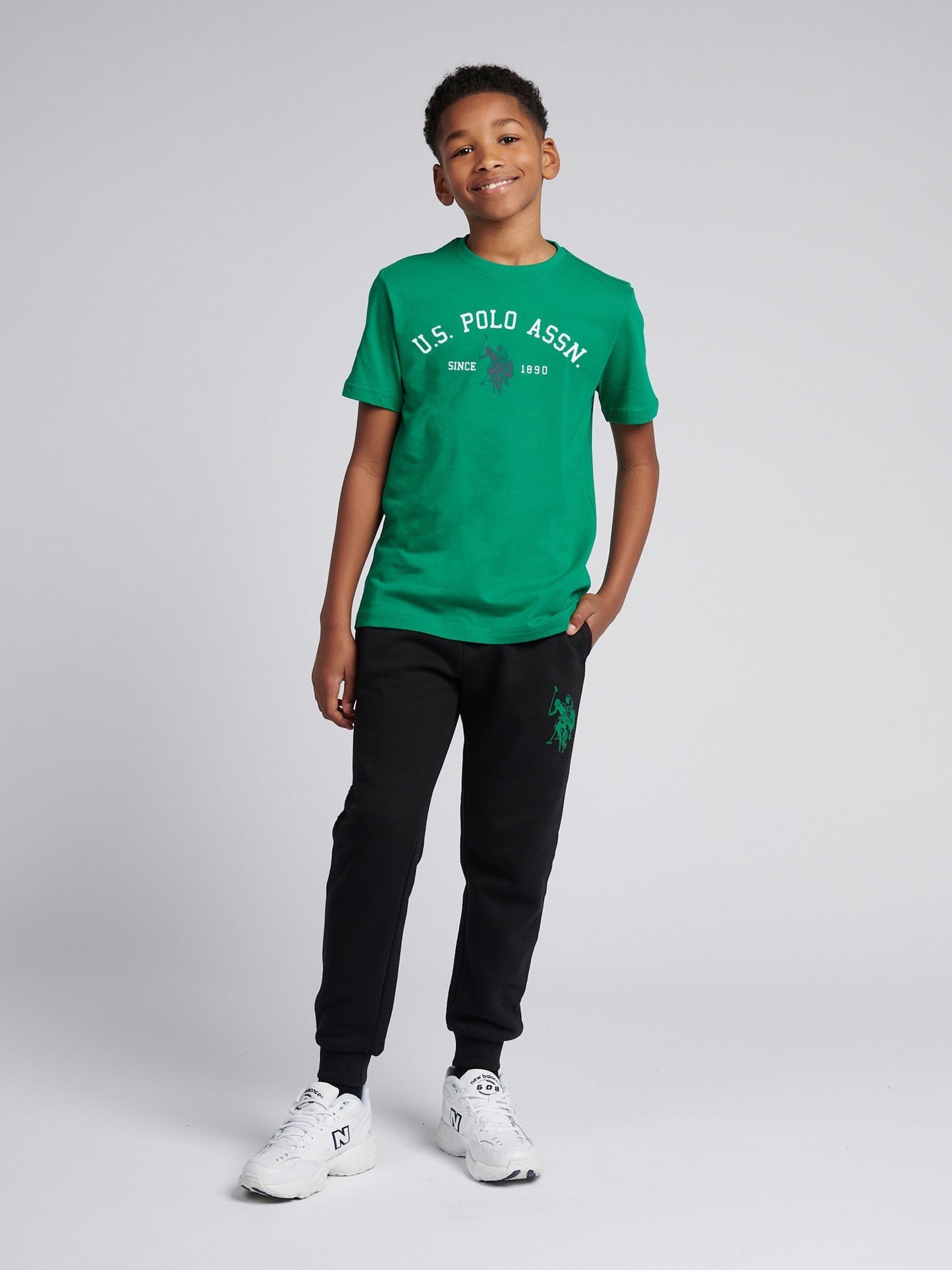 Dsiney Kidz - U.S. Polo Assn. Grass Green Double Horsemen T-Shirt image 3