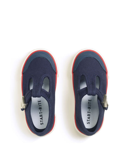 Start Rite Blue Anchor Washable Canvas T Bar Shoes image 2
