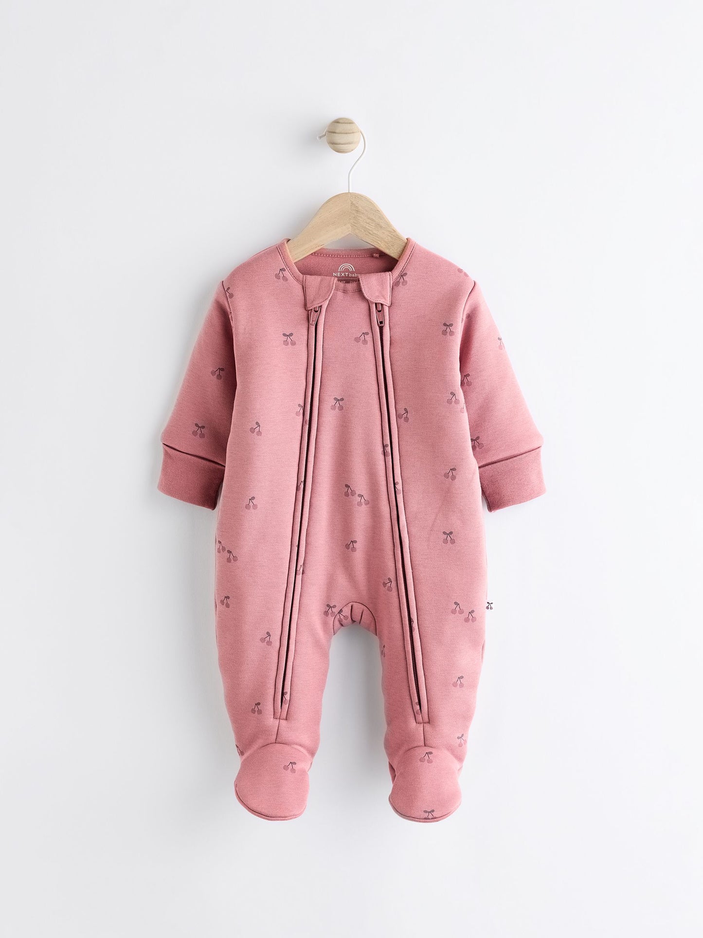 Pink Cherry 2.5 TOG Wadded Baby Sleepsuit image 1