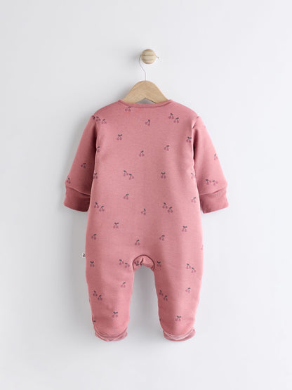 Pink Cherry 2.5 TOG Wadded Baby Sleepsuit image 2