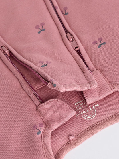 Pink Cherry 2.5 TOG Wadded Baby Sleepsuit image 4