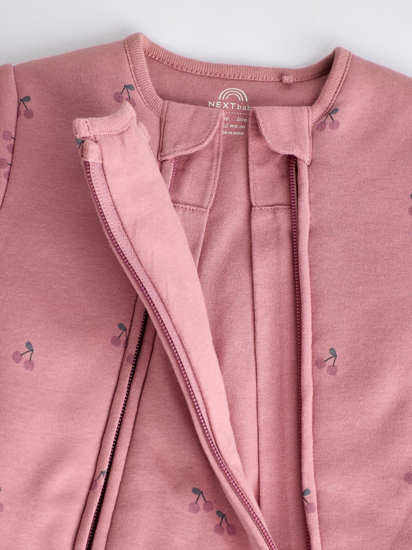 Pink Cherry 2.5 TOG Wadded Baby Sleepsuit image 5