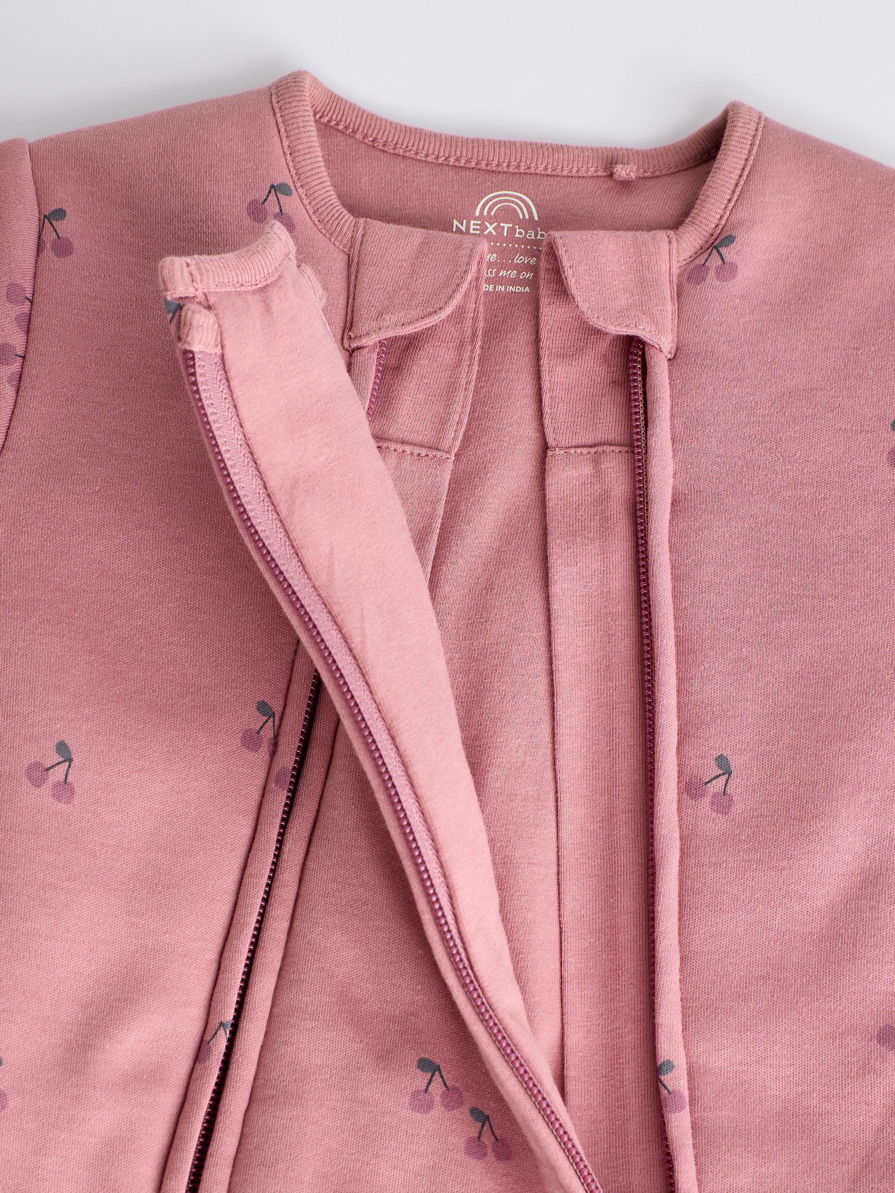 Pink Cherry 2.5 TOG Wadded Baby Sleepsuit image 5