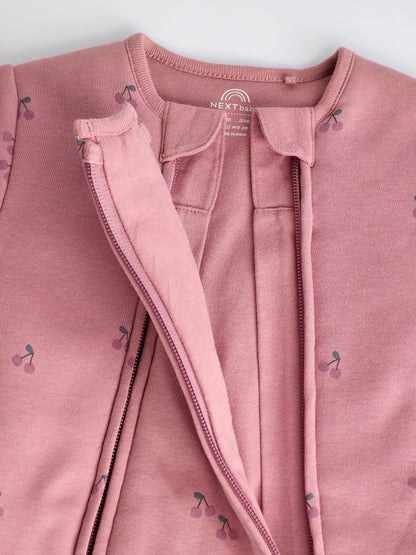 Pink Cherry 2.5 TOG Wadded Baby Sleepsuit image 5