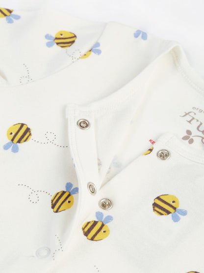 Frugi White Buzzy Bee Gift Set 2 Piece image 3