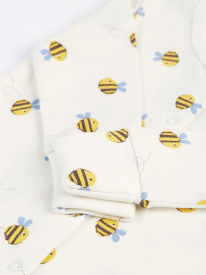Frugi White Buzzy Bee Gift Set 2 Piece image 4