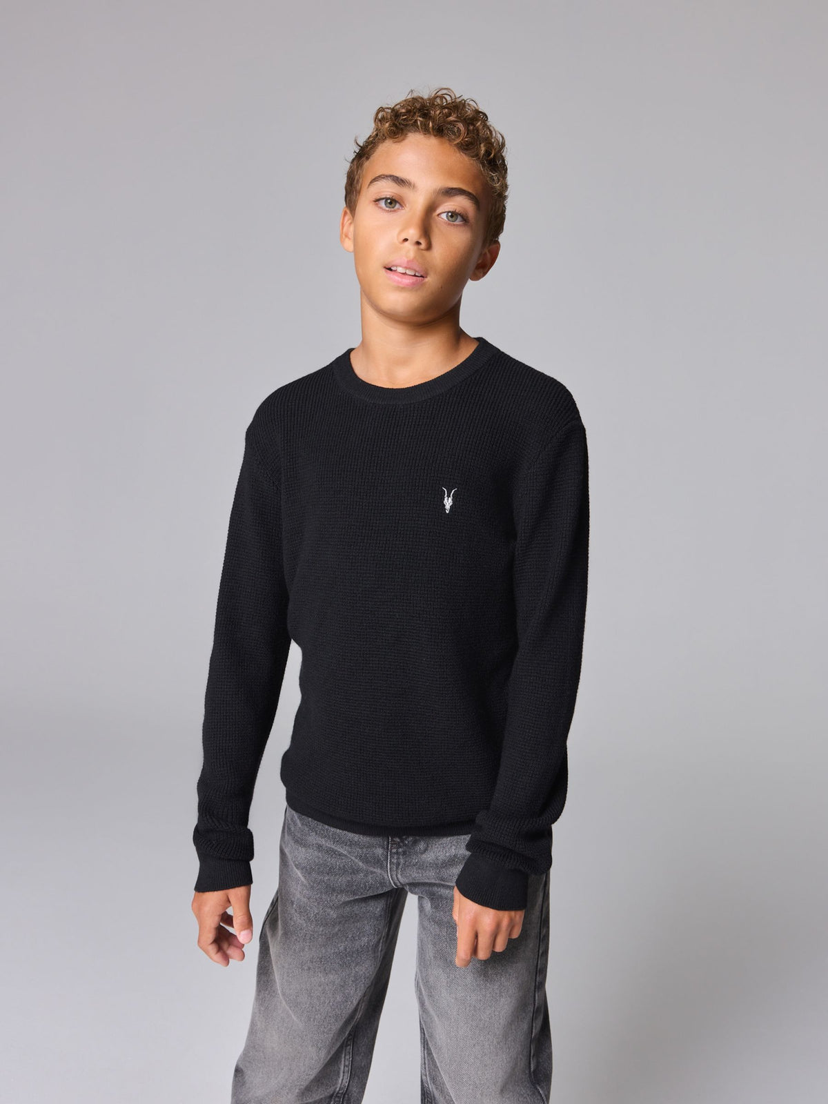 smALLSAINTS Black Waffle Knitted Jumper - image 1