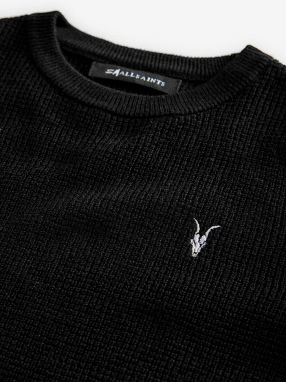 smALLSAINTS Black Waffle Knitted Jumper - image 6
