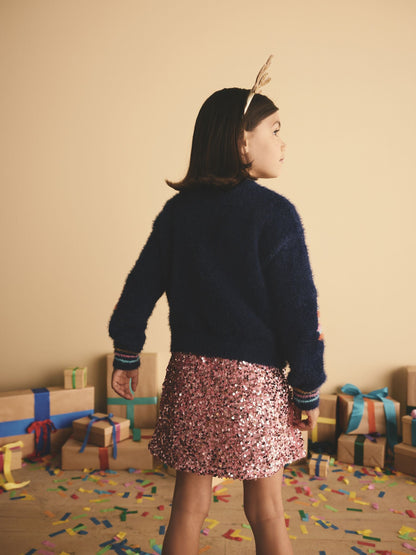 Blue Christmas Tree Jumper (3-16yrs)