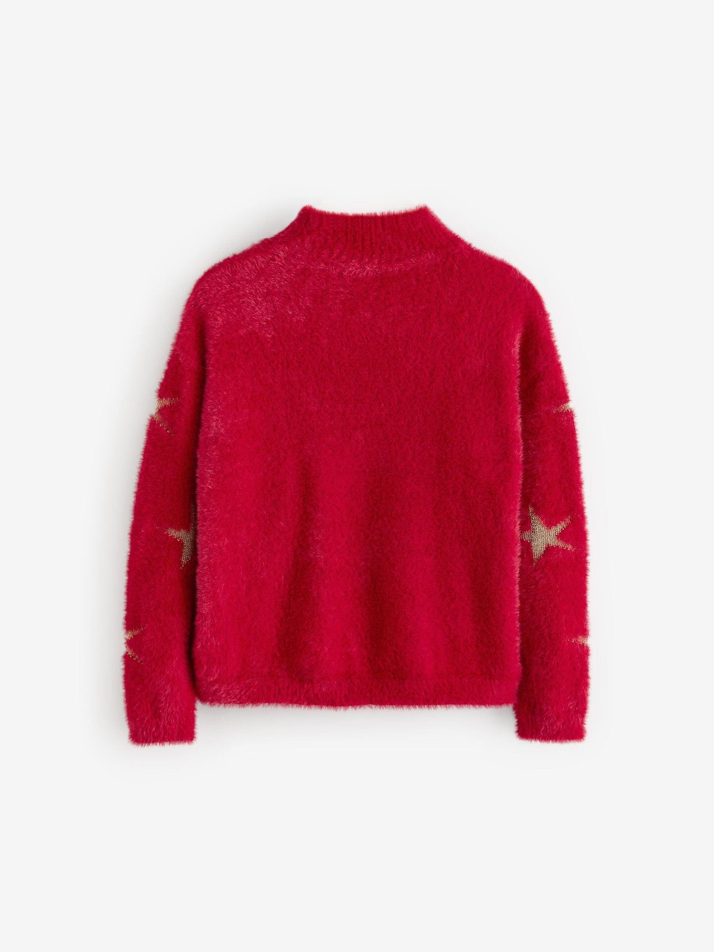 Red Fluffy Reindeer Jumper (3-16yrs) (3-16yrs)