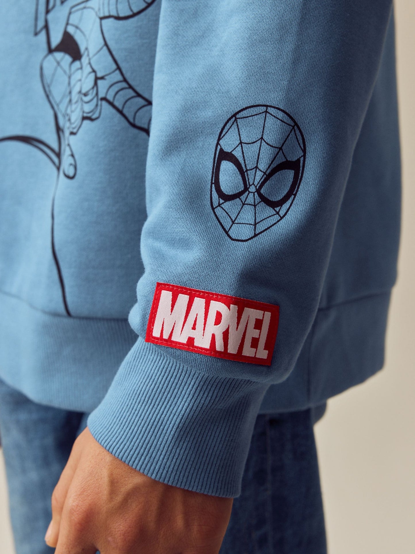 Mid Blue Spiderman Flip Sequin Hoodie (3-16yrs)