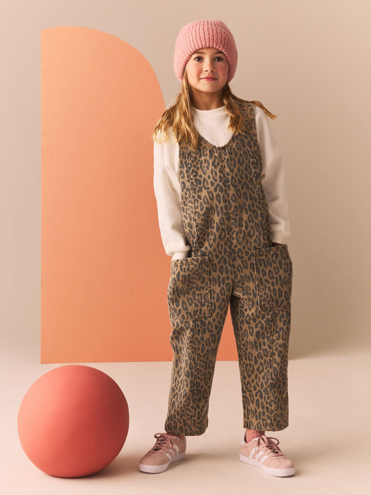 Animal Slouchy Dungarees (3-16yrs)