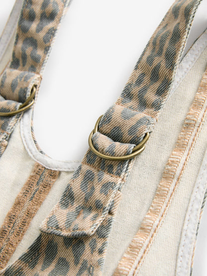 Animal Slouchy Dungarees (3-16yrs)