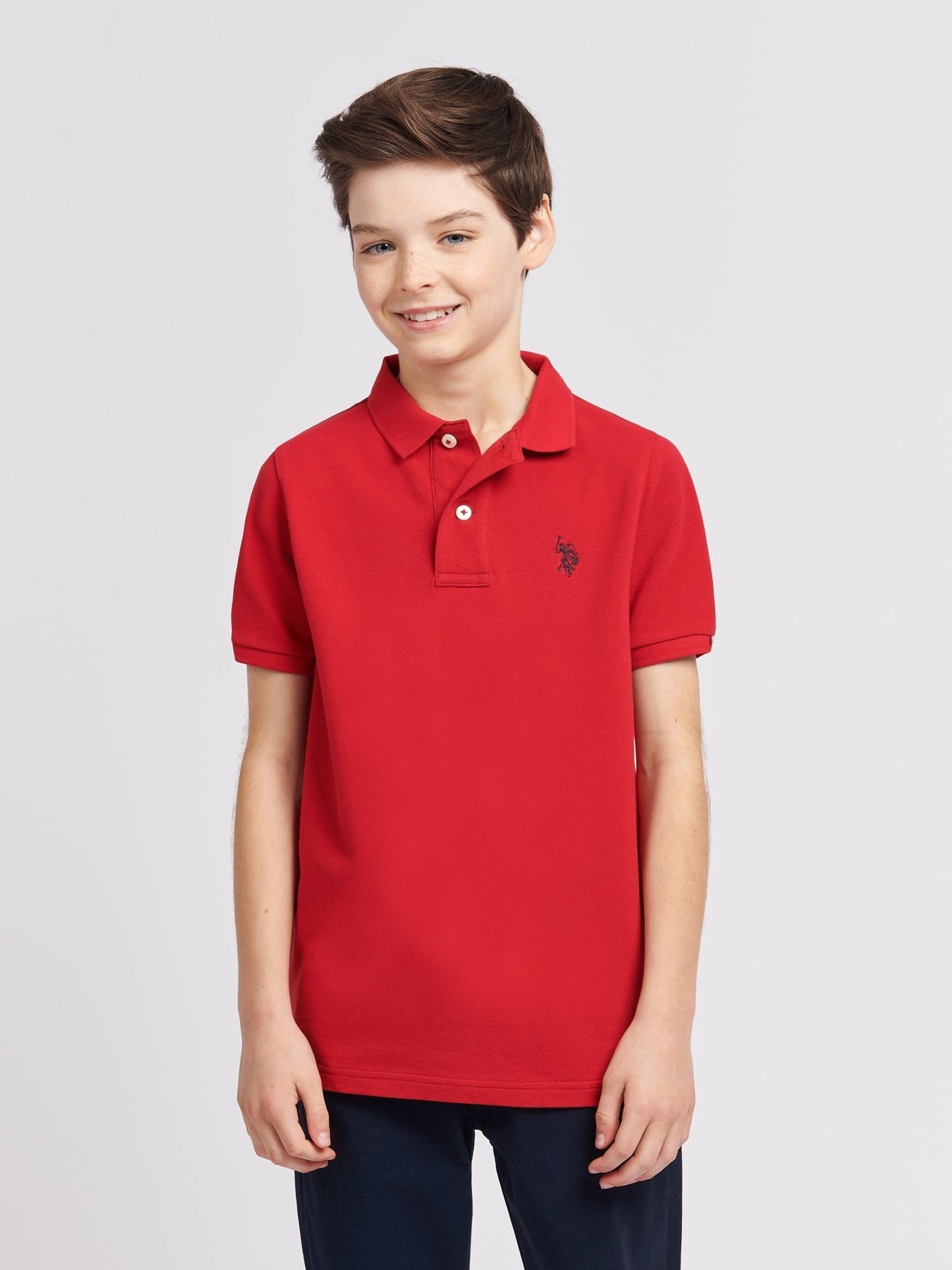 Dsiney Kidz - U.S. Polo Assn. Red Double Horsemen Polo Shirt image 1