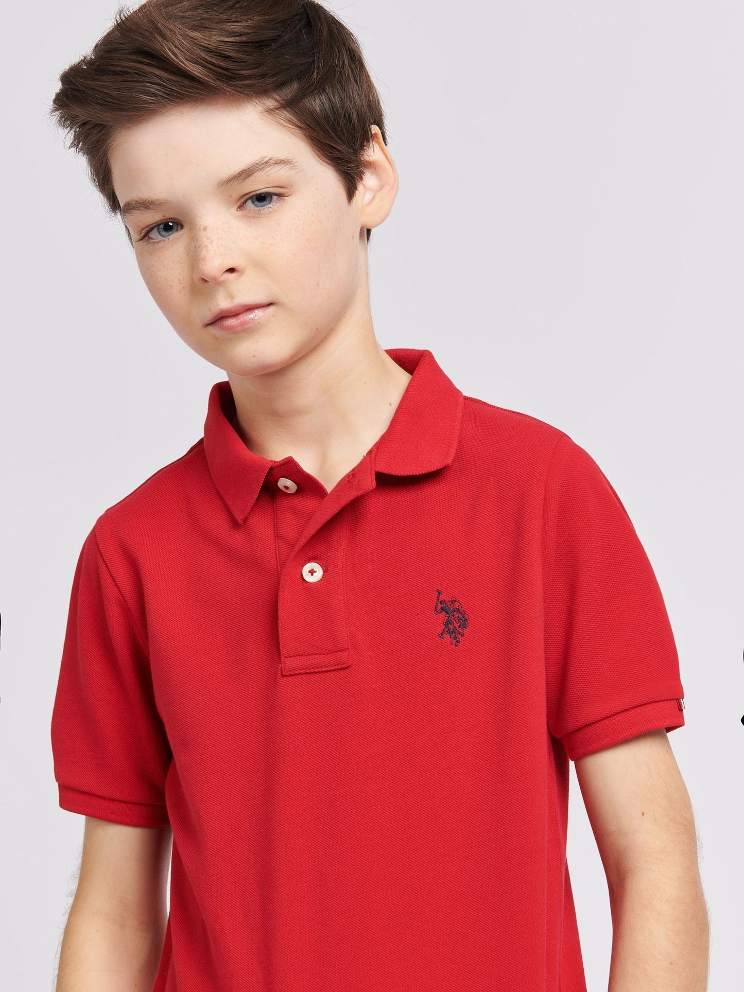 Dsiney Kidz - U.S. Polo Assn. Red Double Horsemen Polo Shirt image 2