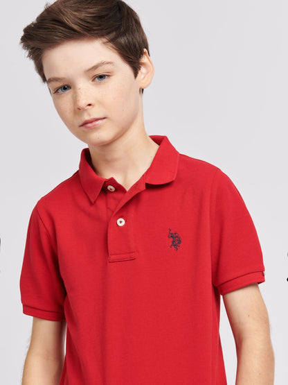 Dsiney Kidz - U.S. Polo Assn. Red Double Horsemen Polo Shirt image 2