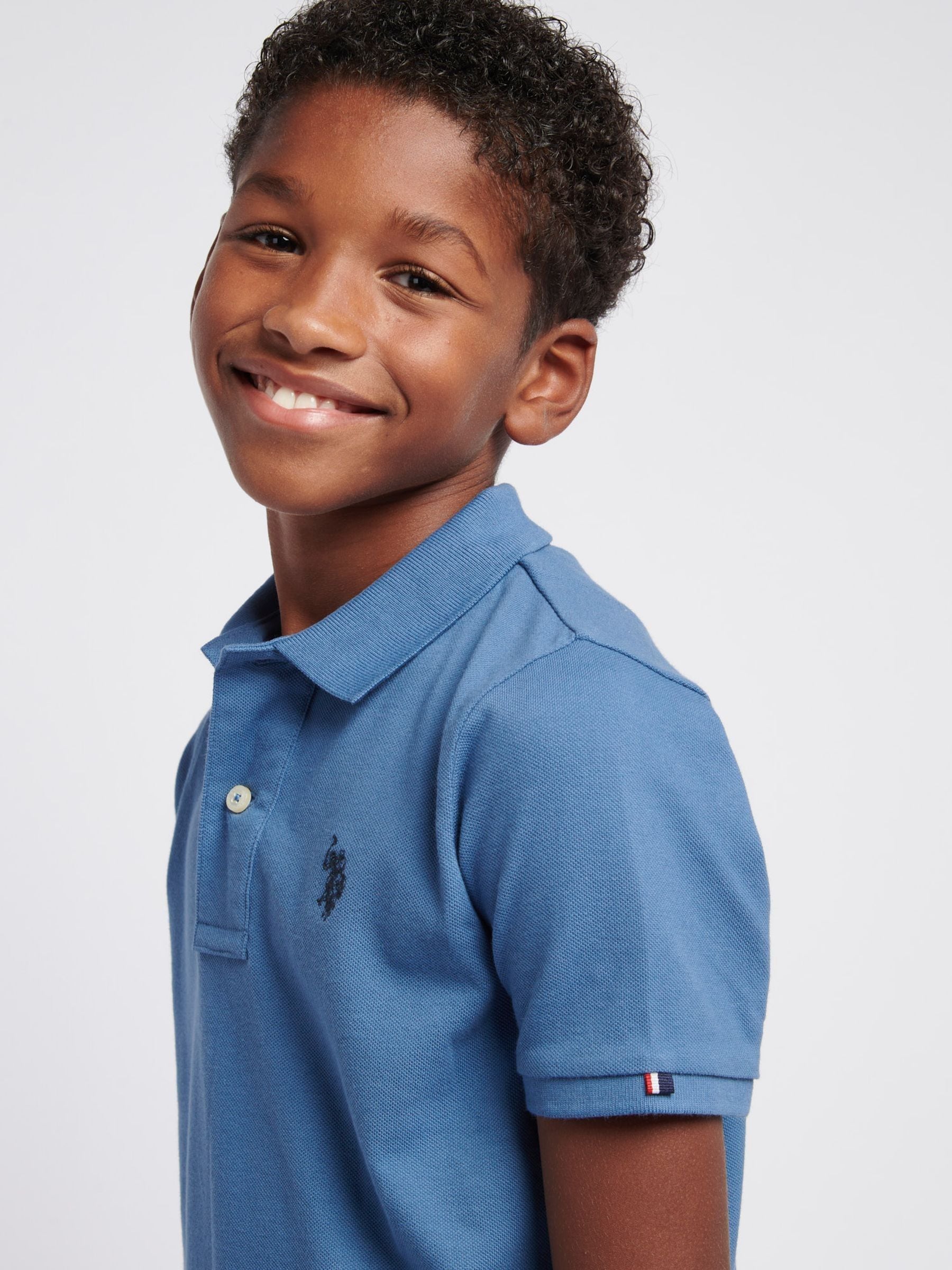 Dsiney Kidz - U.S. Polo Assn. Sky Blue Double Horsemen Polo Shirt image 2