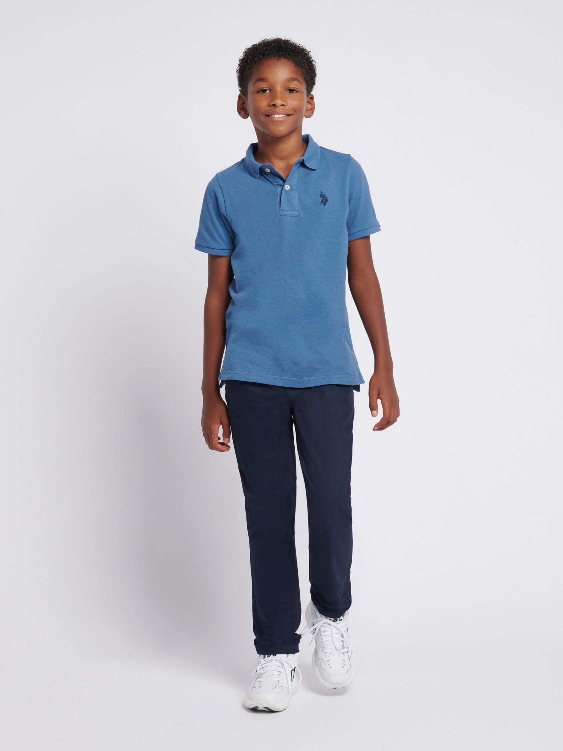 Dsiney Kidz - U.S. Polo Assn. Sky Blue Double Horsemen Polo Shirt image 3