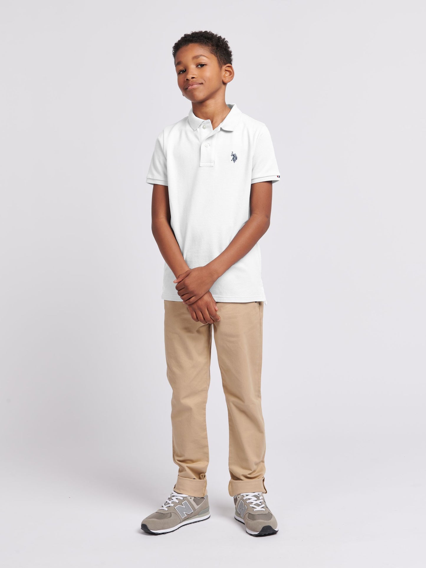 Dsiney Kidz - U.S. Polo Assn. White Double Horsemen Polo Shirt image 3
