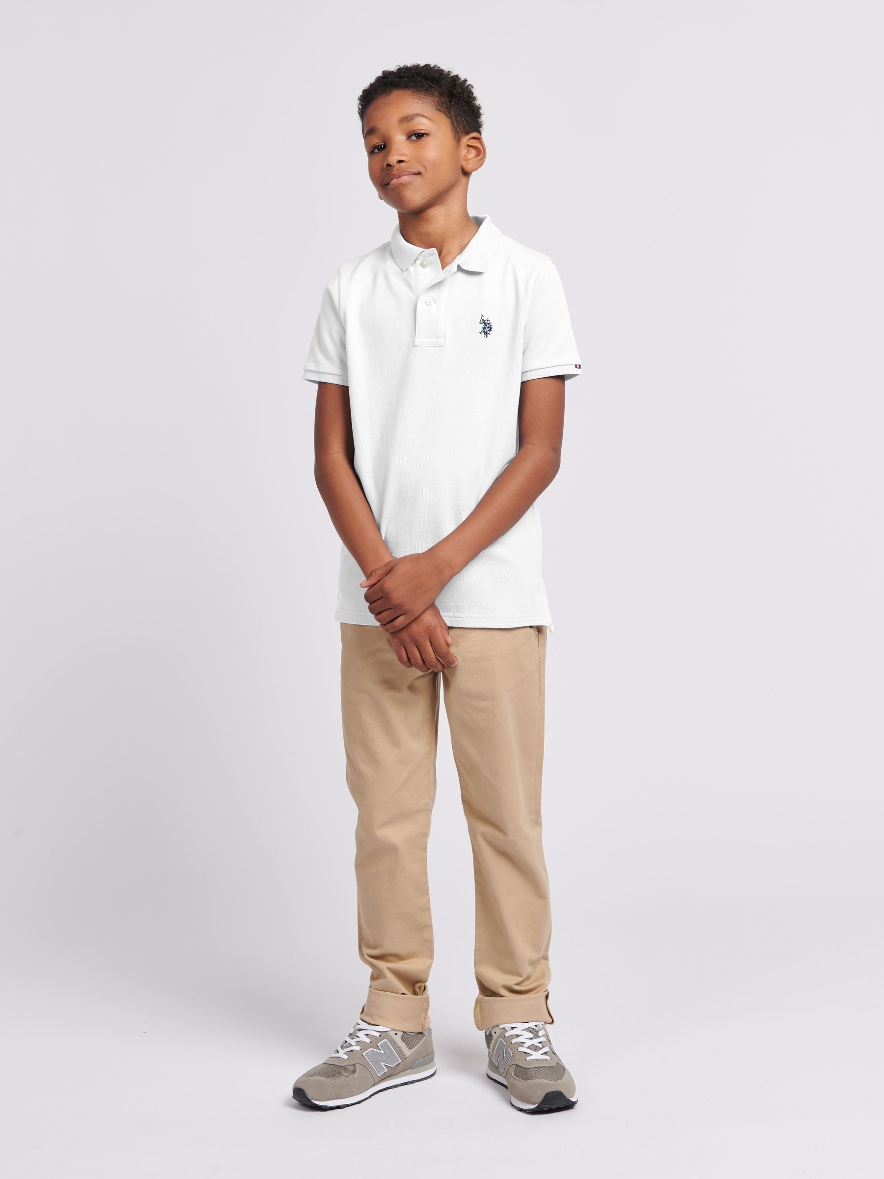 Dsiney Kidz - U.S. Polo Assn. White Double Horsemen Polo Shirt image 3