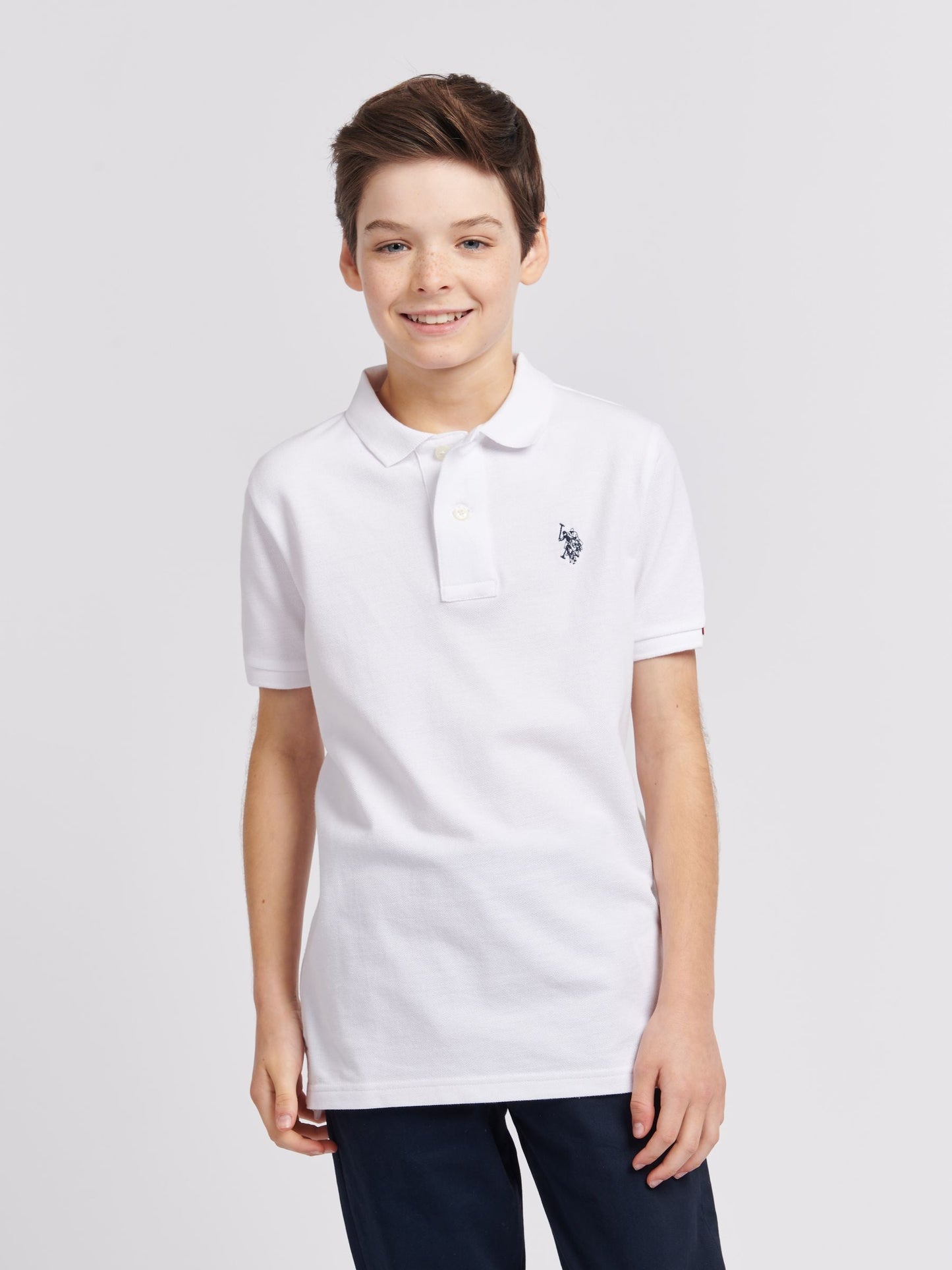 Dsiney Kidz - U.S. Polo Assn. White Double Horsemen Polo Shirt image 5