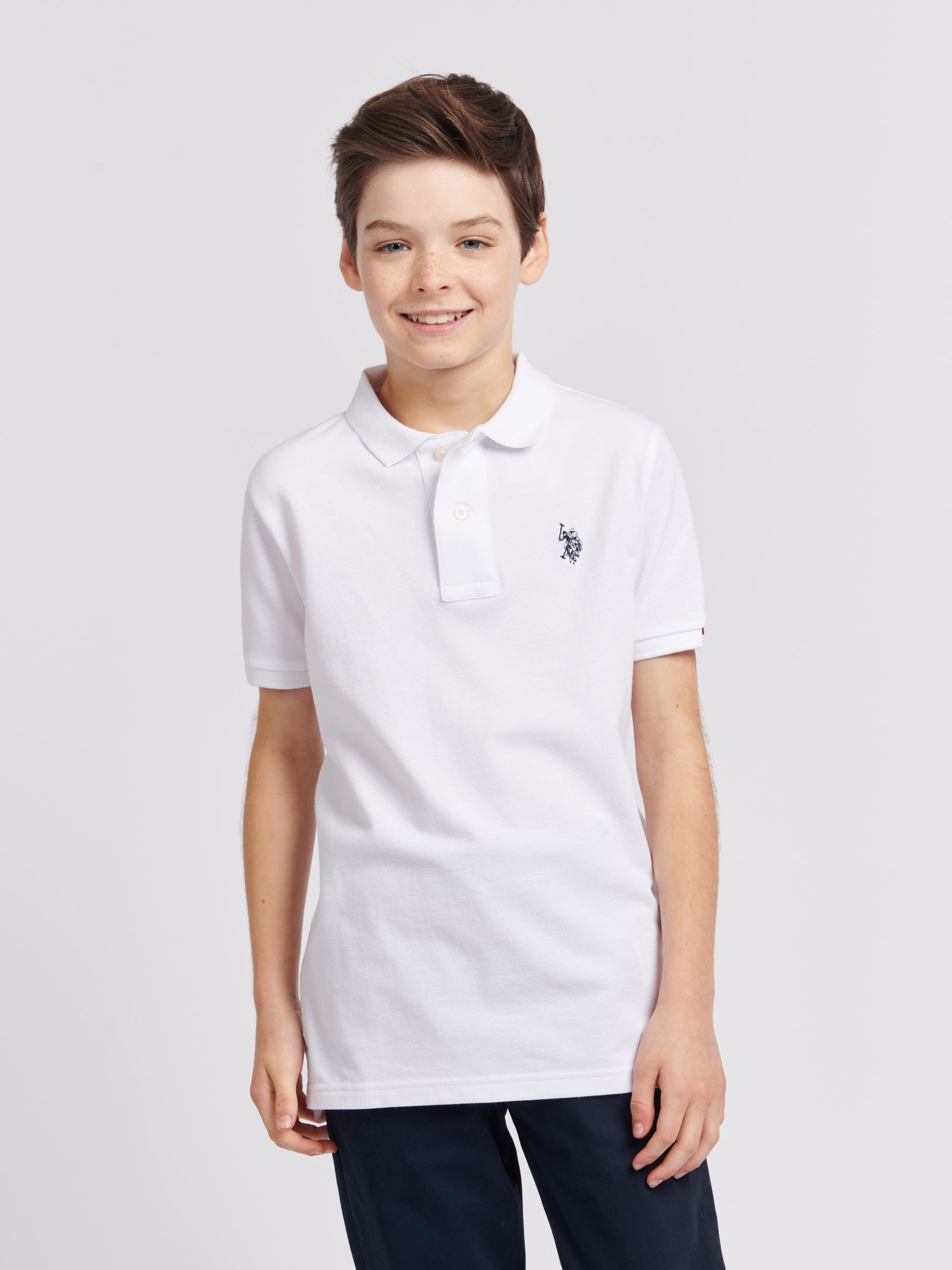 Dsiney Kidz - U.S. Polo Assn. White Double Horsemen Polo Shirt image 5