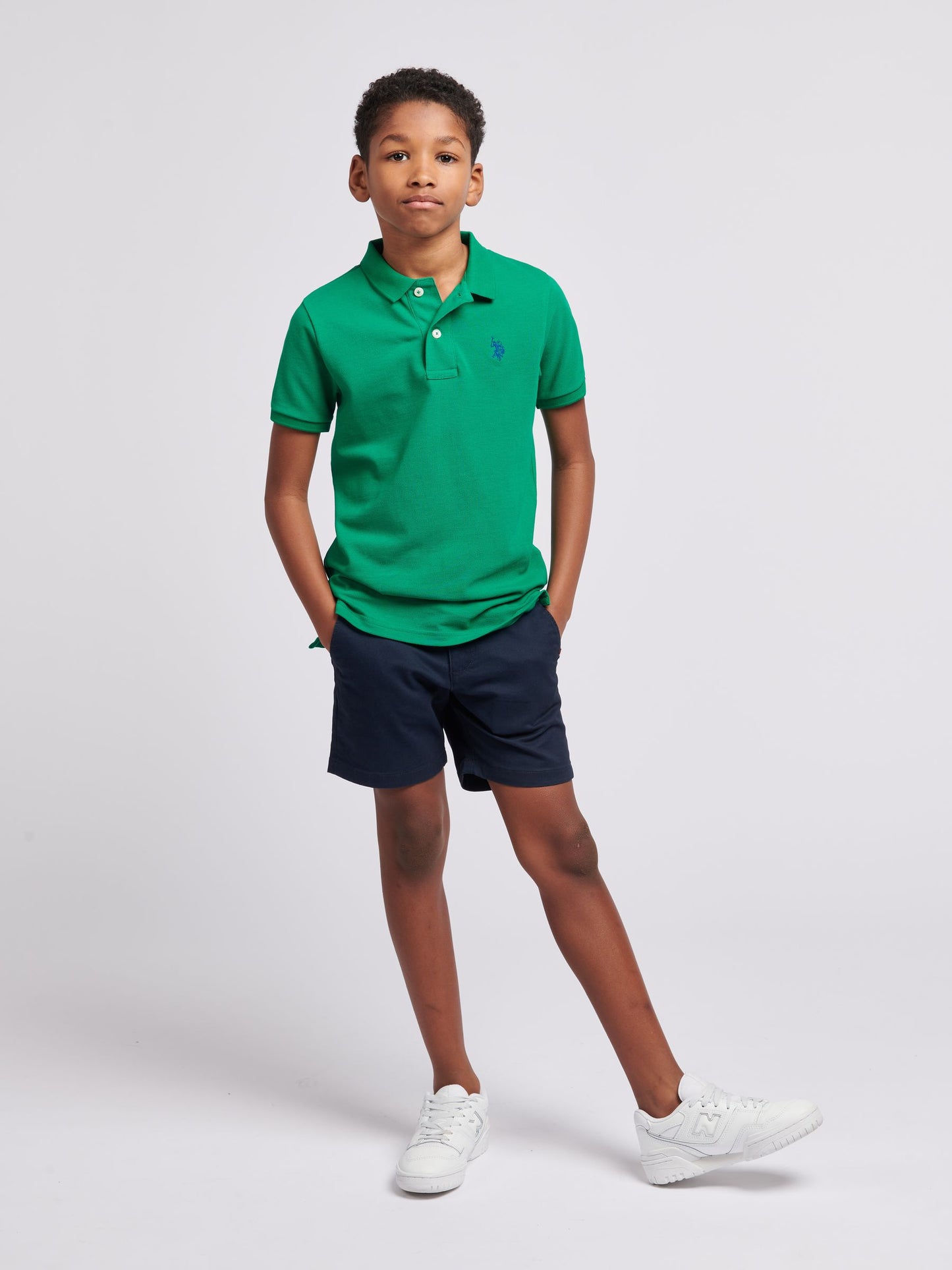Dsiney Kidz - U.S. Polo Assn. Green Double Horsemen Polo Shirt image 3