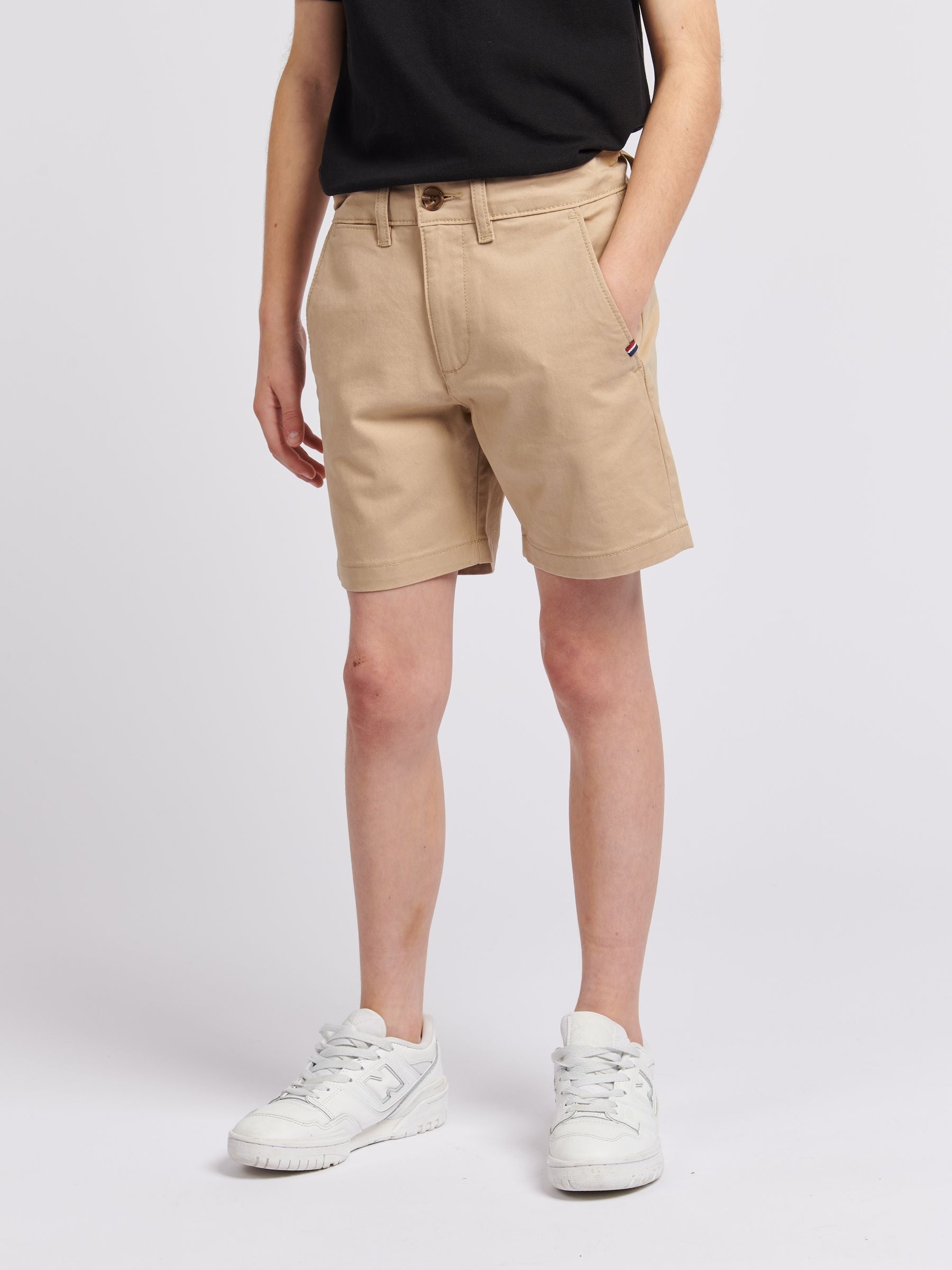 Dsiney Kidz - U.S. Polo Assn. Cream Boys Classic Chino Shorts image 1