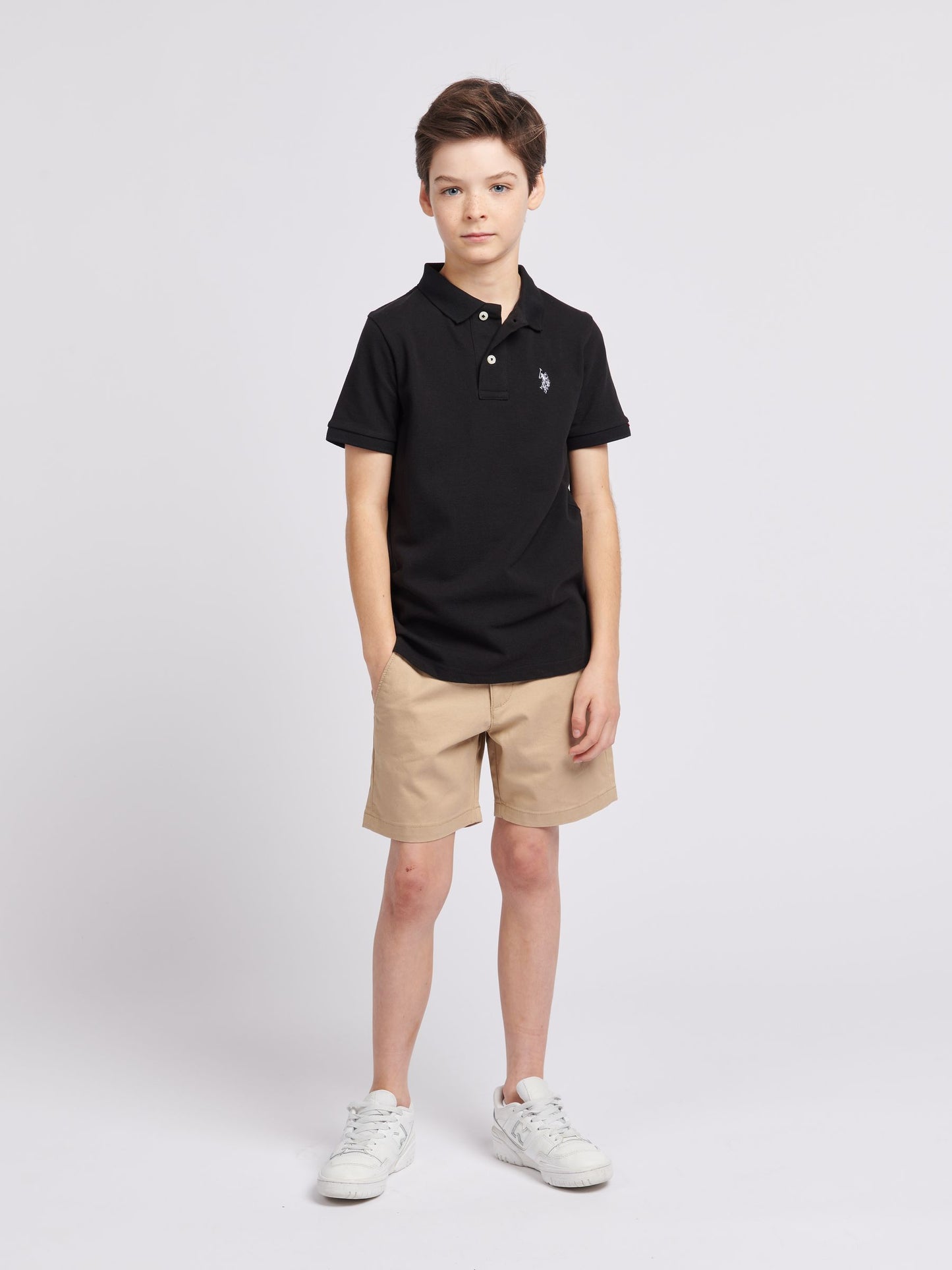 Dsiney Kidz - U.S. Polo Assn. Cream Boys Classic Chino Shorts image 3