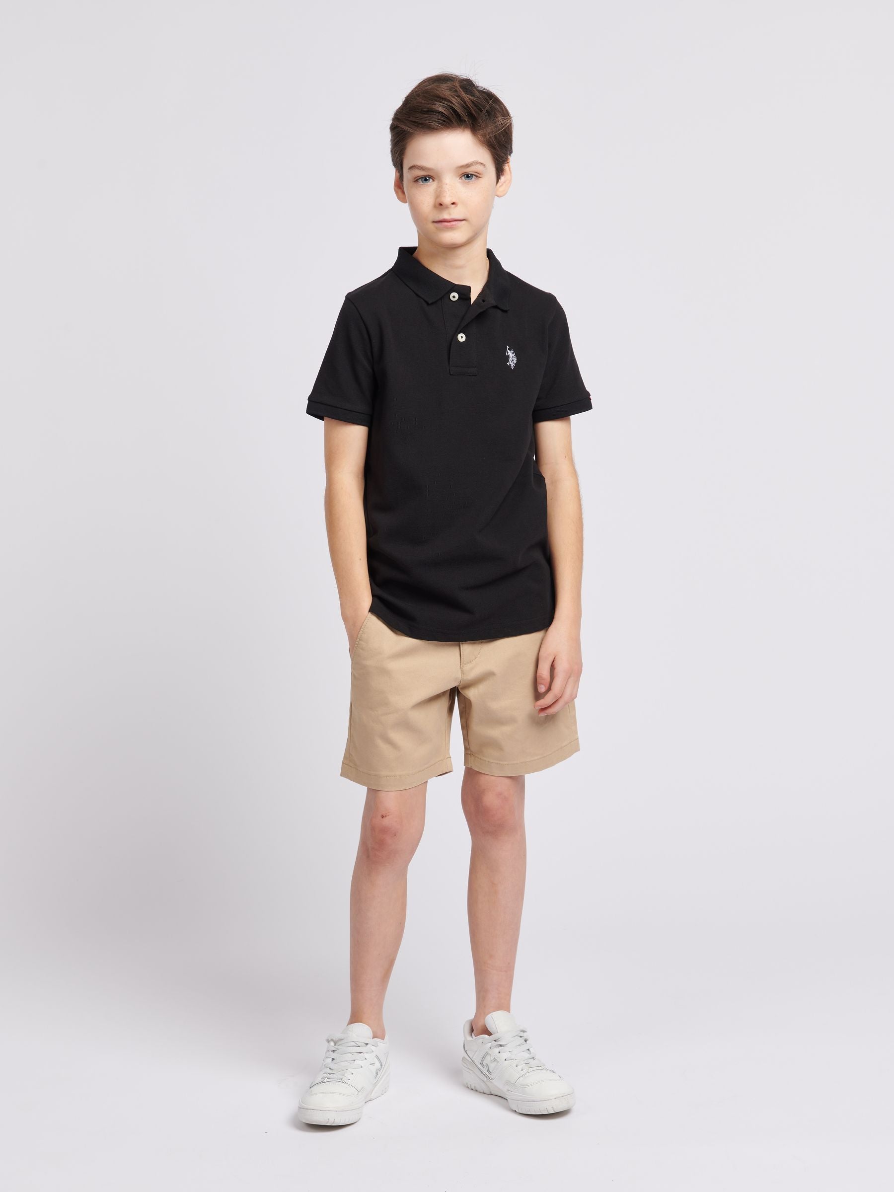 Dsiney Kidz - U.S. Polo Assn. Cream Boys Classic Chino Shorts image 3