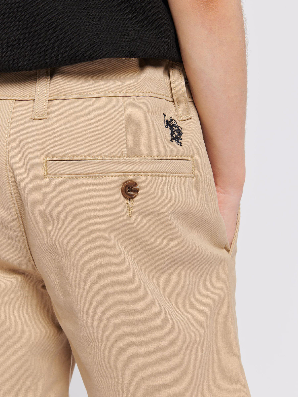 Dsiney Kidz - U.S. Polo Assn. Cream Boys Classic Chino Shorts image 5