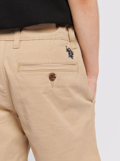 Dsiney Kidz - U.S. Polo Assn. Cream Boys Classic Chino Shorts image 5
