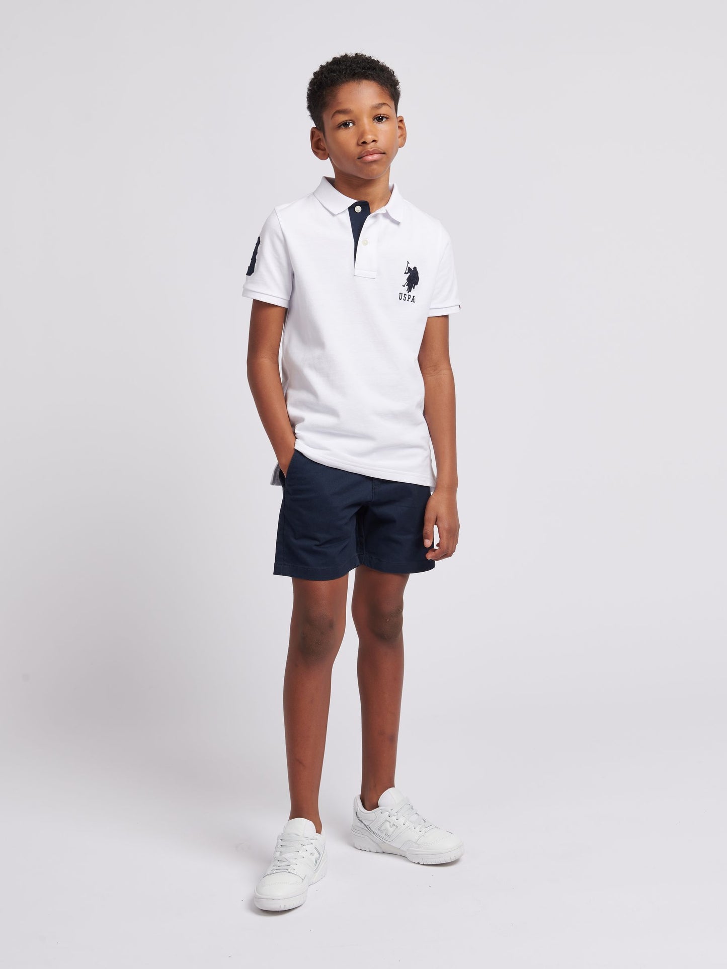 Dsiney Kidz - U.S. Polo Assn. Blue Boys Classic Chino Shorts image 3