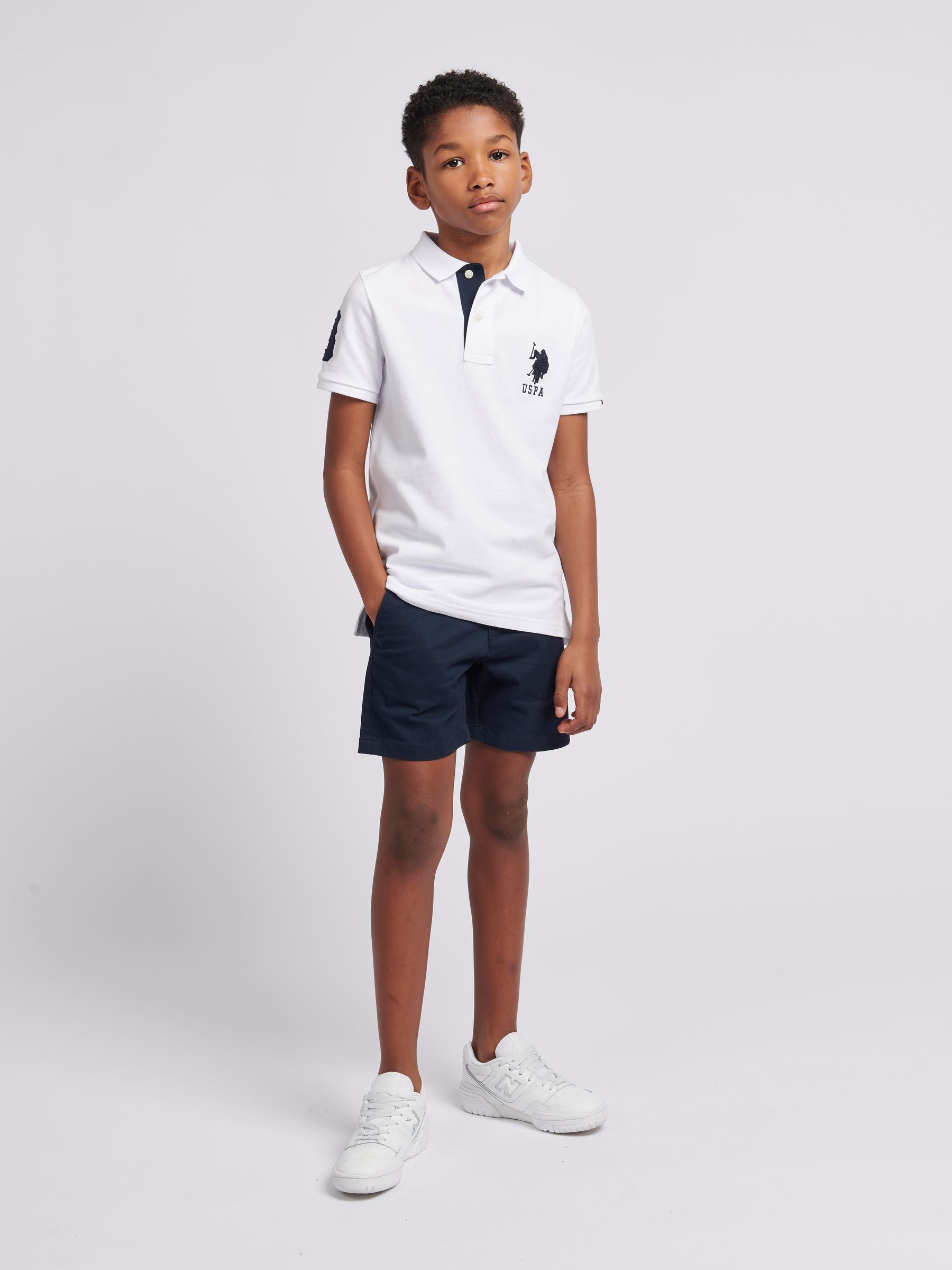 Dsiney Kidz - U.S. Polo Assn. Blue Boys Classic Chino Shorts image 3