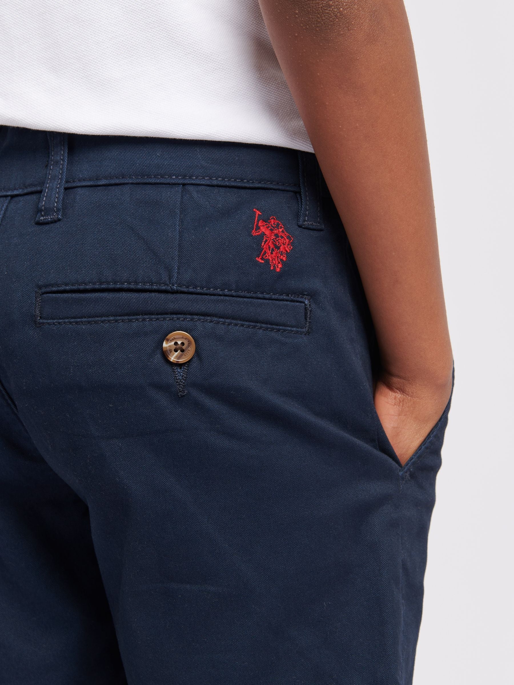 Dsiney Kidz - U.S. Polo Assn. Blue Boys Classic Chino Shorts image 5