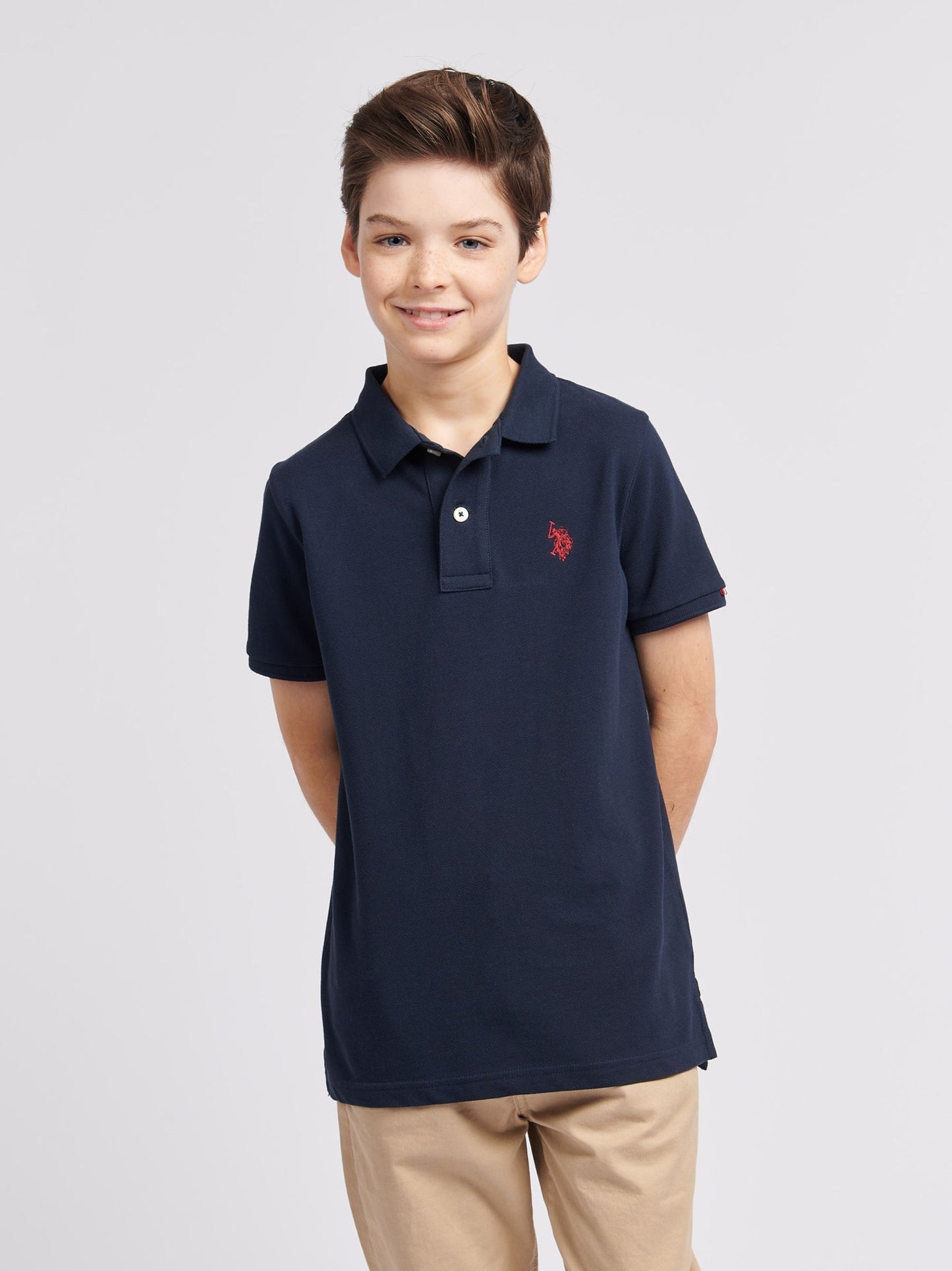 Dsiney Kidz - U.S. Polo Assn. Light Blue Double Horsemen Polo Shirt image 1