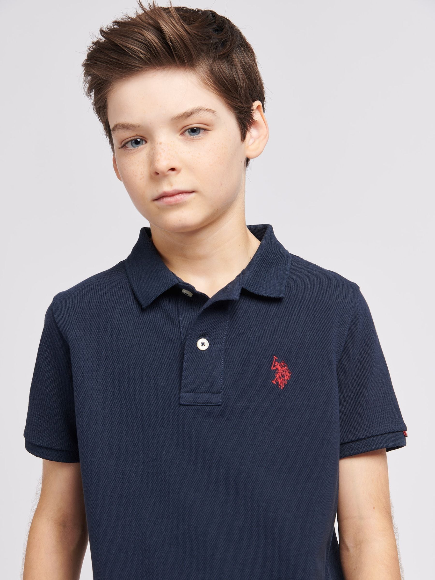Dsiney Kidz - U.S. Polo Assn. Light Blue Double Horsemen Polo Shirt image 2