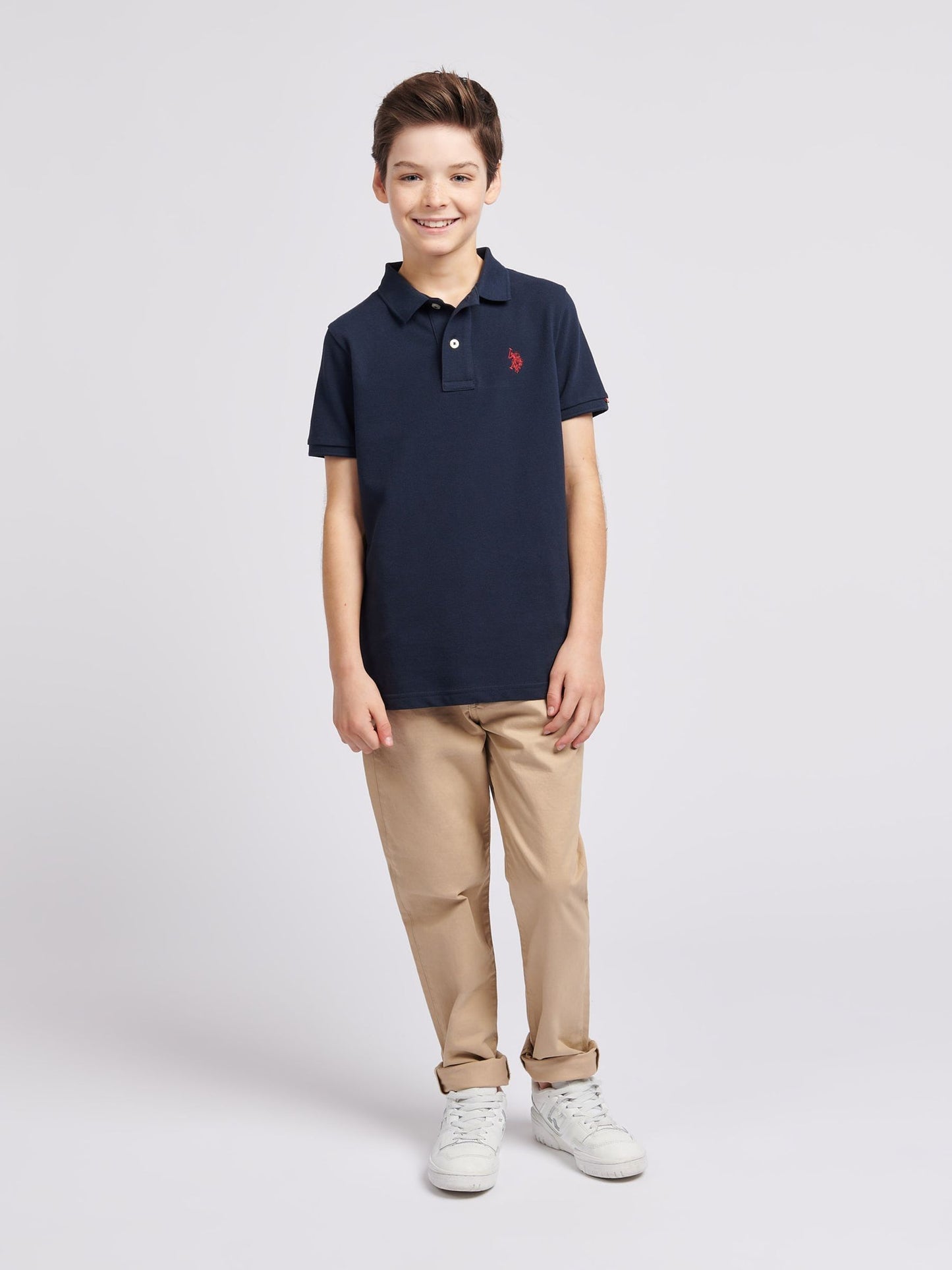 Dsiney Kidz - U.S. Polo Assn. Light Blue Double Horsemen Polo Shirt image 3