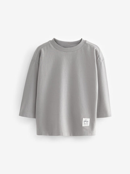 Rust Brown Plain Long Sleeve T-Shirts 5 Pack (3mths-7yrs) image 3