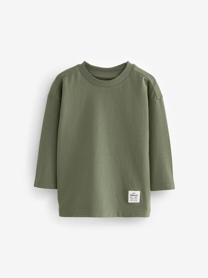 Rust Brown Plain Long Sleeve T-Shirts 5 Pack (3mths-7yrs) image 8