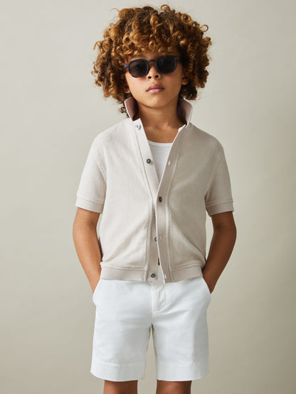 Dsiney Kidz - Reiss Off White Eden 9-13 yrs Towelling Cuban Collar Shirt image 1