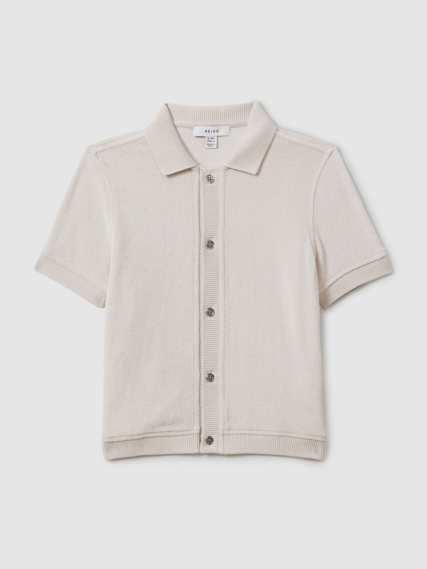 Dsiney Kidz - Reiss Off White Eden 9-13 yrs Towelling Cuban Collar Shirt image 2