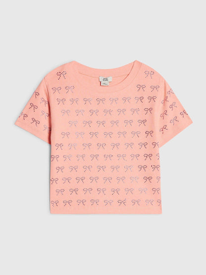 Dsiney Kidz - River Island Pink Bow Diamante Baby T-Shirt image 1