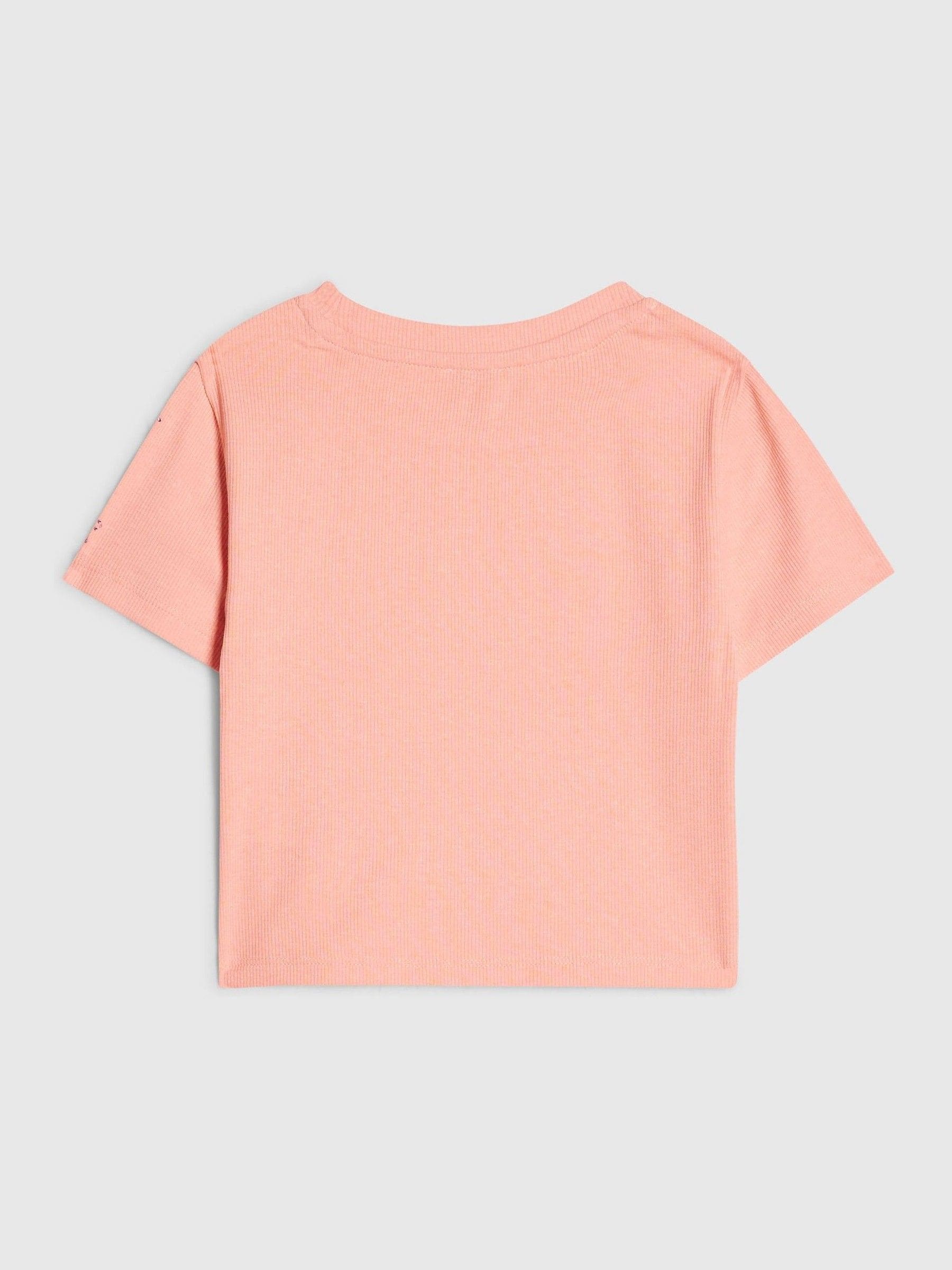 Dsiney Kidz - River Island Pink Bow Diamante Baby T-Shirt image 2