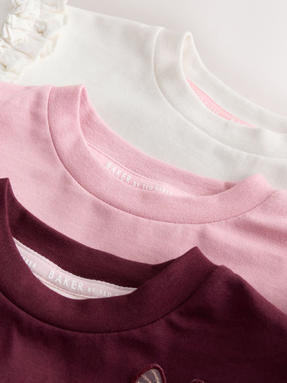Baker by Ted Baker Berry Pink 3 Pack 3D Butterfly T-Shirts - image 10