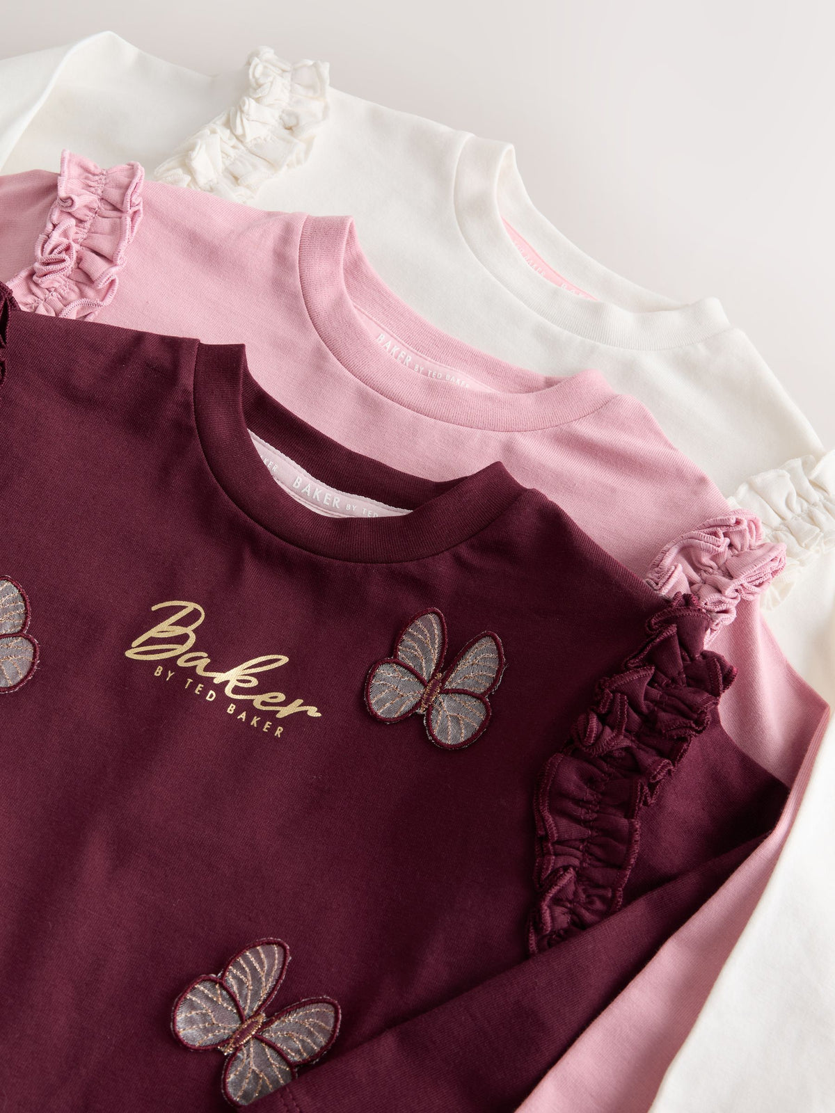 Baker by Ted Baker Berry Pink 3 Pack 3D Butterfly T-Shirts - image 7